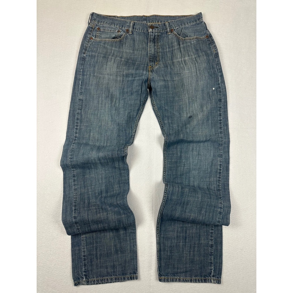Levis 505 Regular Fit Straight Leg Jeans Mens 36x34